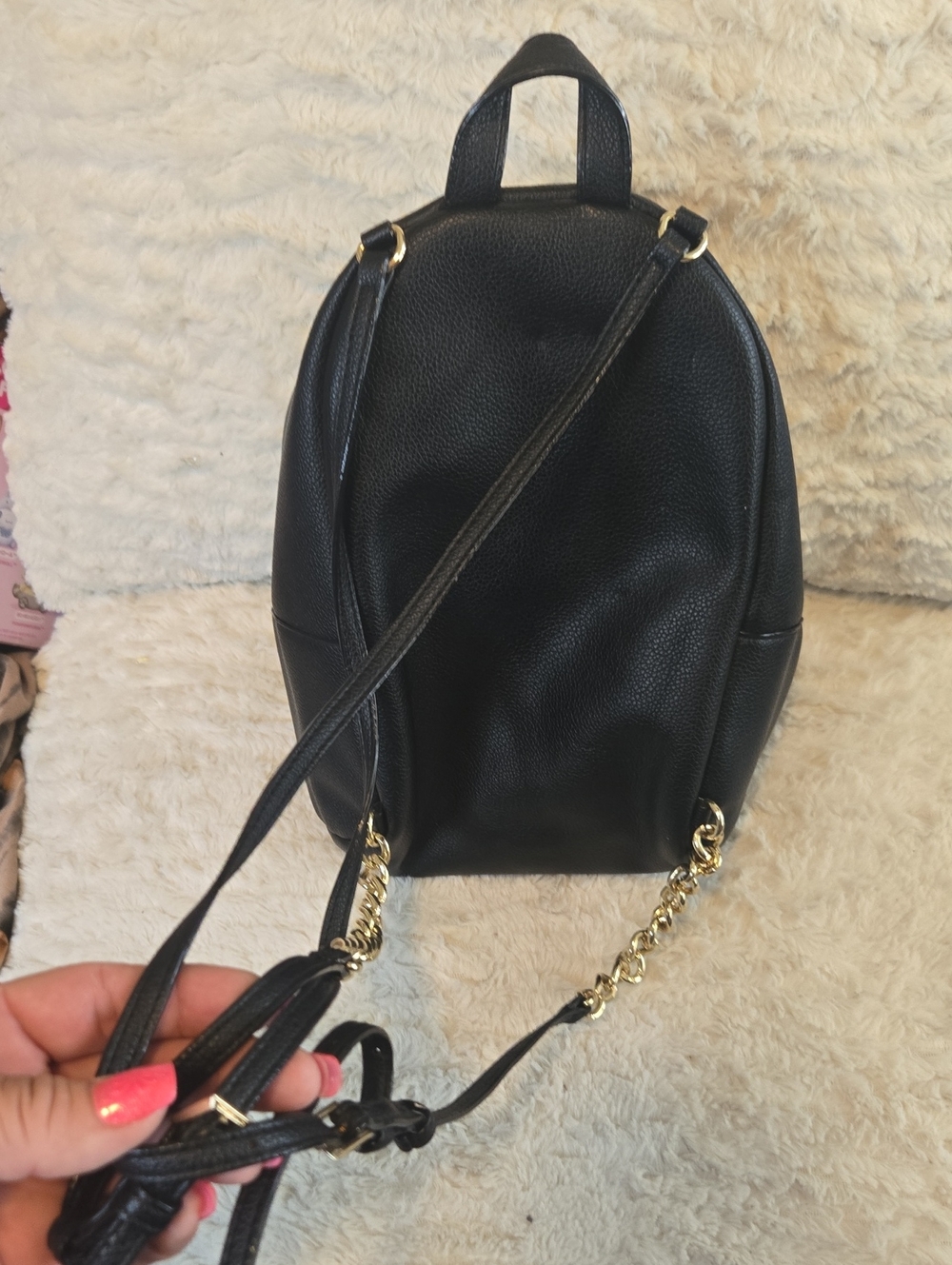 Victoria Secret Studded Black Mini Backpack - Picture 5 of 8